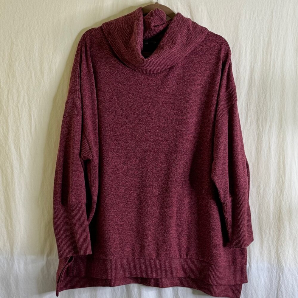 C&C California Women's Cowl Neck Long Sleeve Drop Shoulder Sweater Size 2X